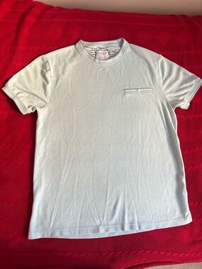 Denim & Flower Pale Blue Short Sleeve Crew with Chest Pocket